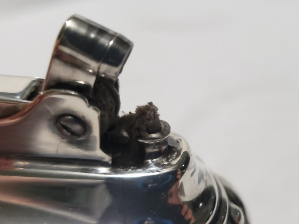 Ronson Crown Table Lighter Silver Tone Swirl Vintage Untested