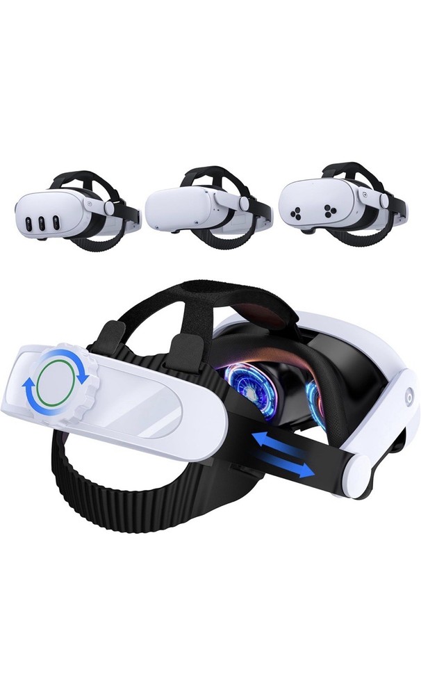 Svetaecho Meta Quest 3/3S/Quest 2 Head Strap - Dual-Knob Adjustable