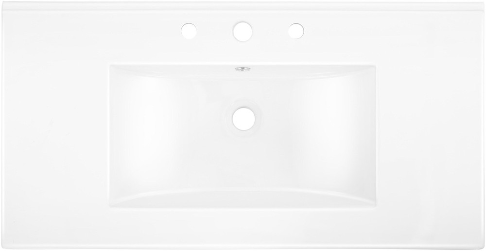 JONATHAN Y Lighting SNK1003 Ancillary 36" Ceramic Vanity Top - White