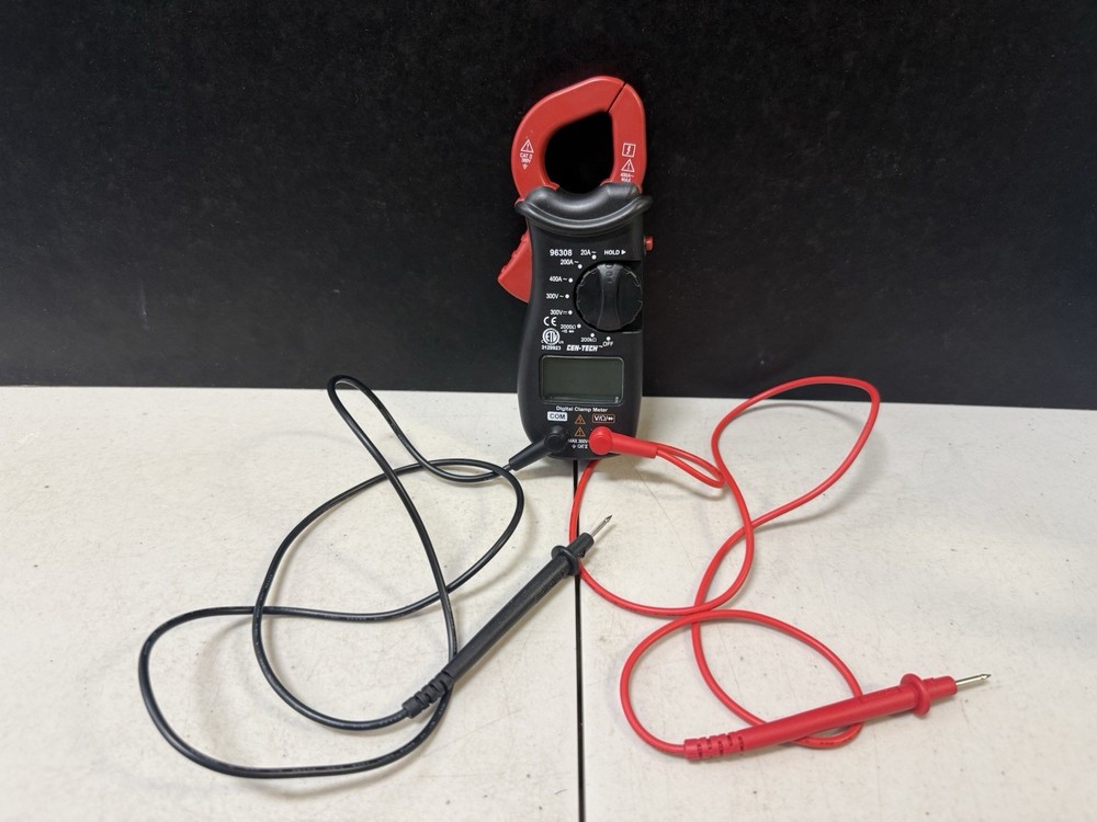 Hyper Tough Digital Clamp Meter AC DC 300V LCD Display Diode & Continuity Check