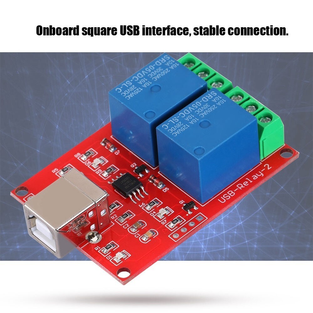 2-Channel 5V Computer USB Smart Switch Controller PC Relay Drive Module
