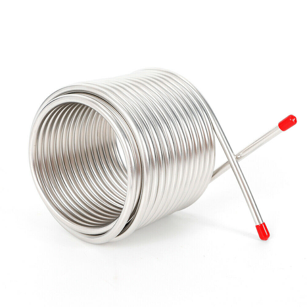 50' Stainless Steel Wort Chiller Cooling Coil Pipe Home Brewing Beer Immersion
