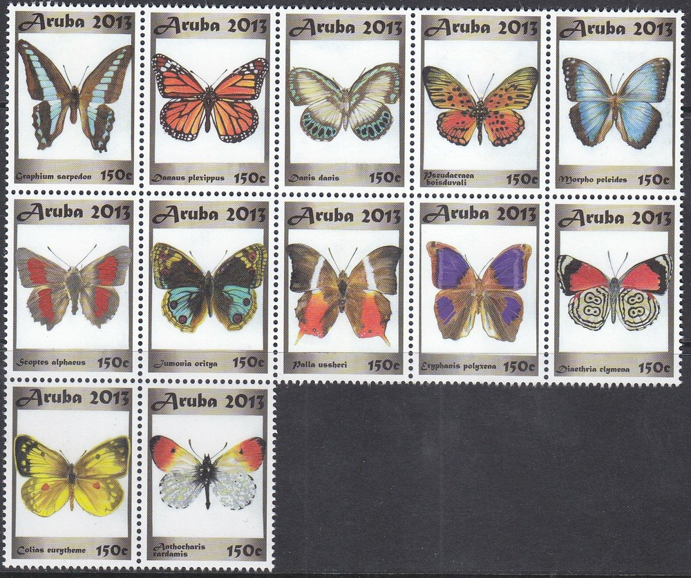 Arubu Issue 2013 (657-668) Butterflies