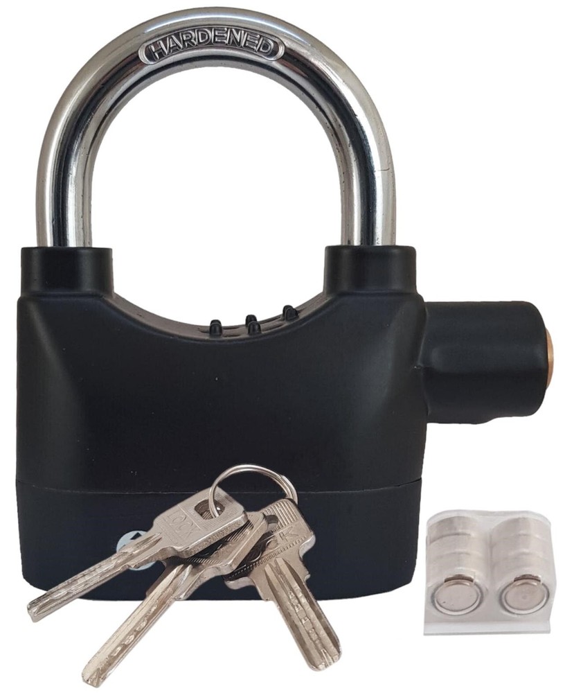 Motion Sensor Activated Siren Alarm Motorcycle Disc Lock Padlock Weatherproof