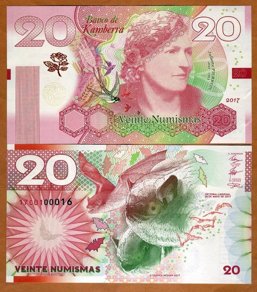 Kamberra, 20 Numismas, 2021, New Redesigned Basic Series, UNC Bat