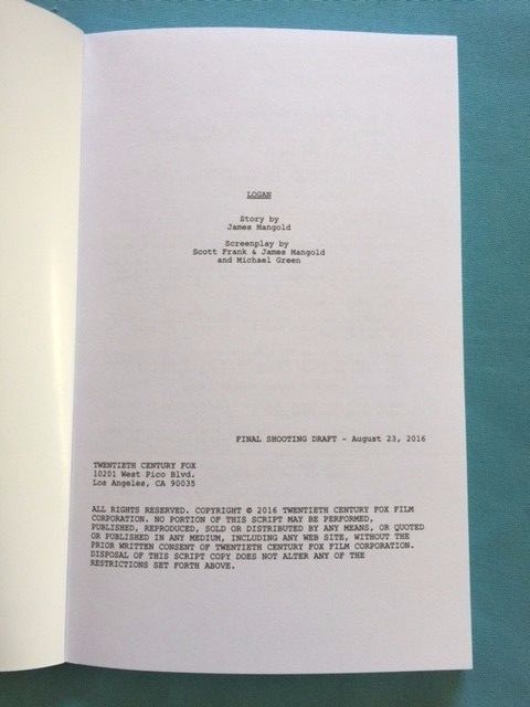 LOGAN: FOR YOUR CONSIDERATION SCRIPT - SCOTT FRANK JAMES MANGOLD MICHAEL GREEN