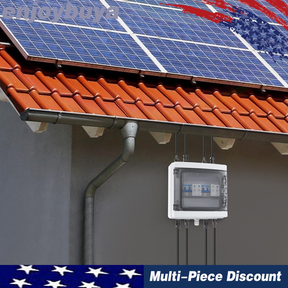 Solar Combiner Box with 2 Strings, Circuit Breaker & Manual Disconnect Feature