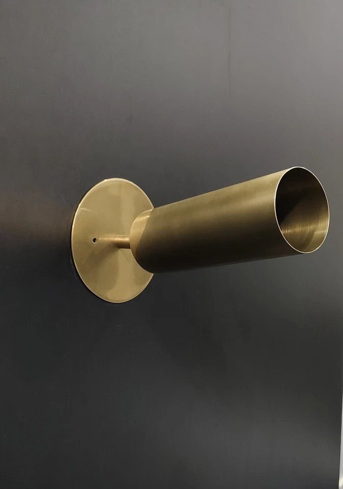 Raw brass Mini ceiling - spot light - sputnik light Italian brass light