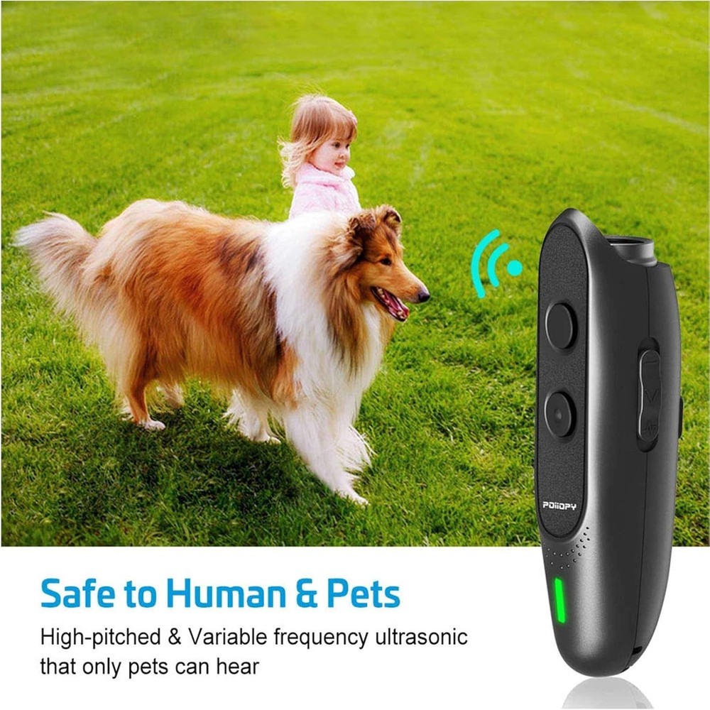 Effective Ultrasonic Dog Bark Deterrent - Adjustable Frequency, 2-in-1 Tool