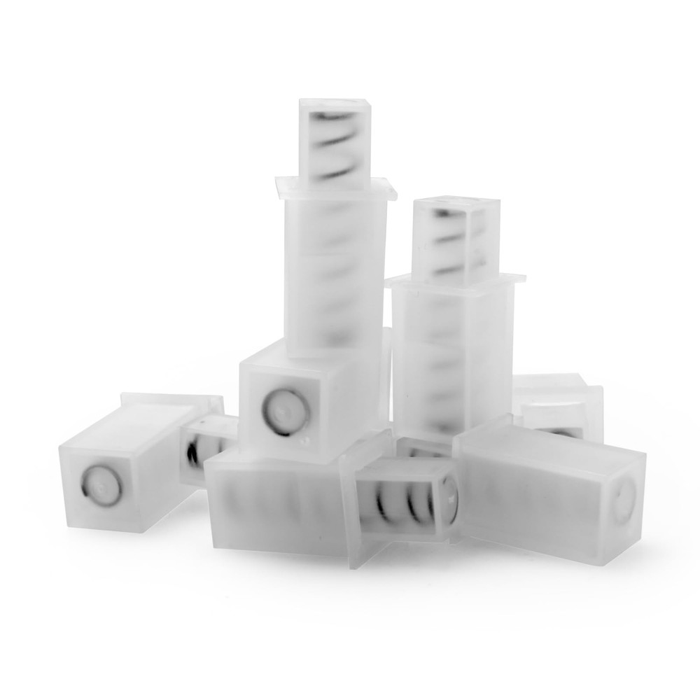 10 Pack Adjustable Spring Replacement Towel Bar End Caps for Springs White