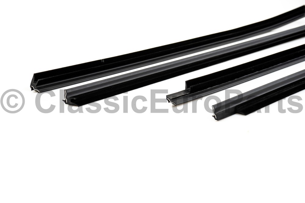 Front Rear side window outer seals weatherstrip scraper for BMW E30 Convertible