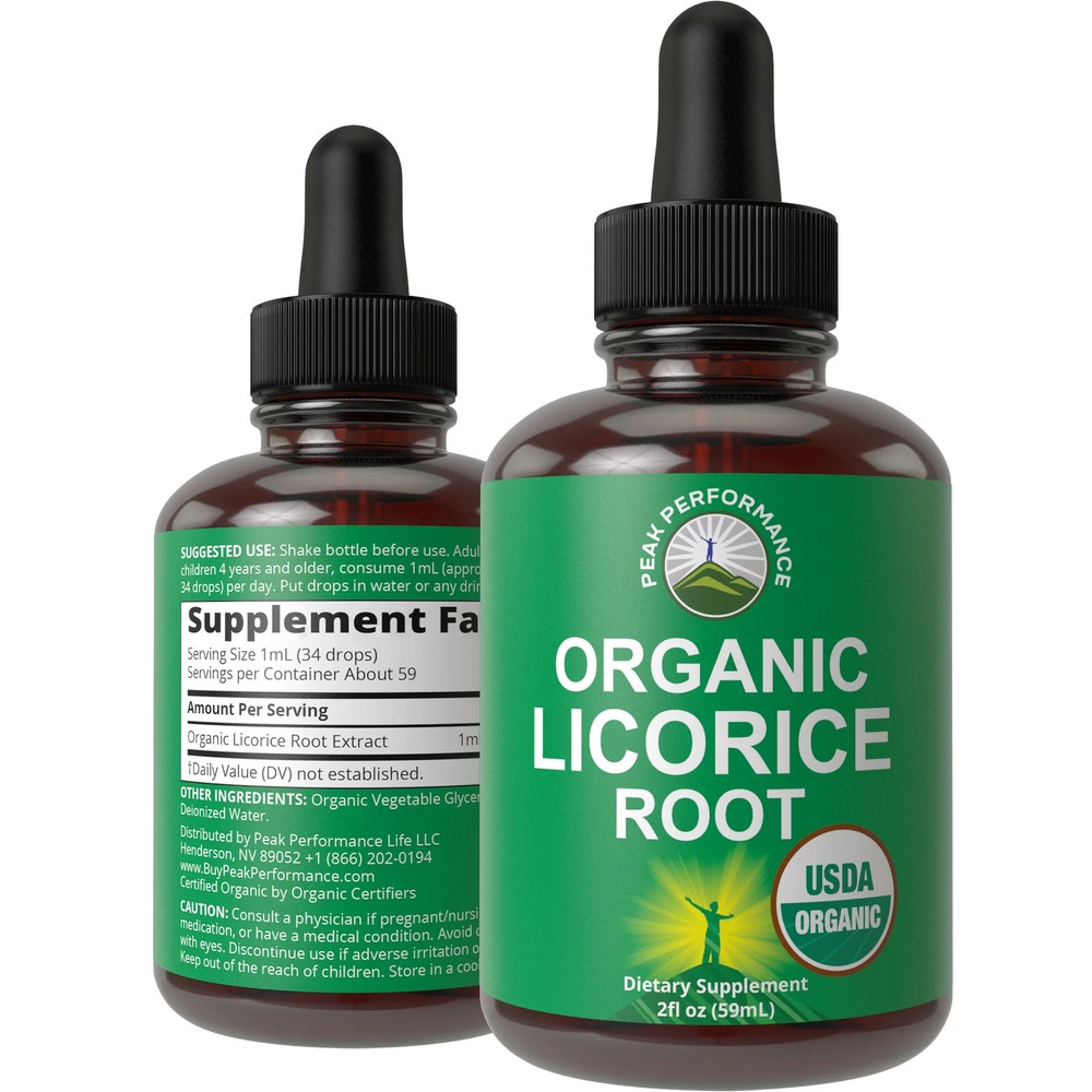 USDA Organic Liquid Licorice Root Drops