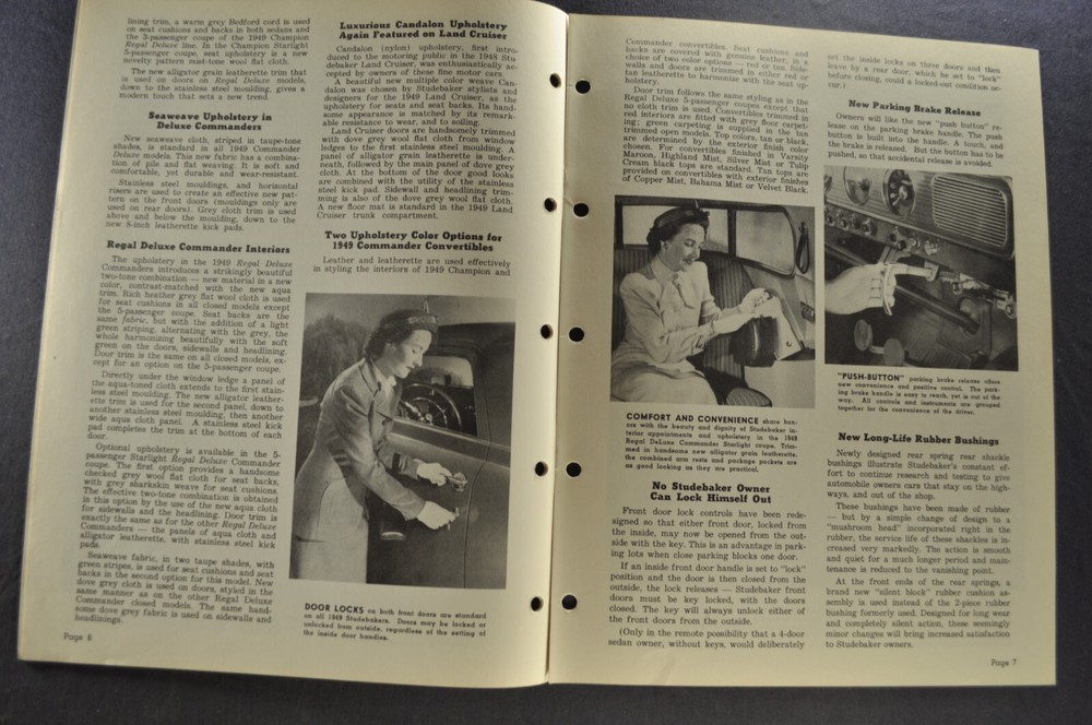 1949 Studebaker Sales Training Bulletin Commander Champion Excellent Original 49