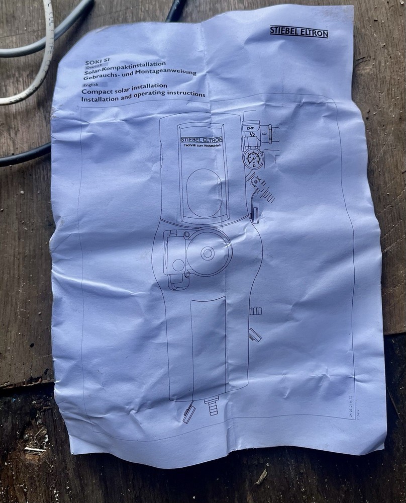 Stiebel Eltron Solar Hot Water Control, Pump, Sensors And Wiring