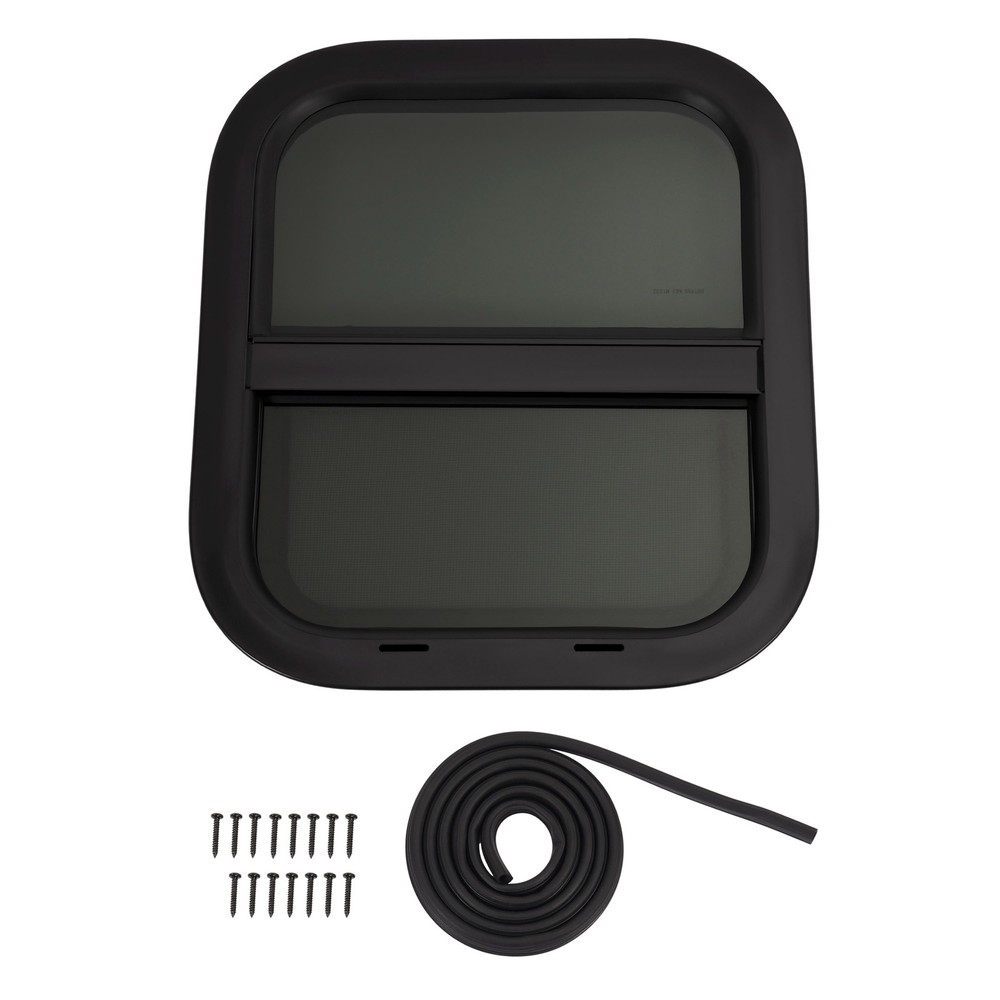 14" x 16" RV Window with Trim Ring Vertical Sliding Window Cargo Trailer Camper