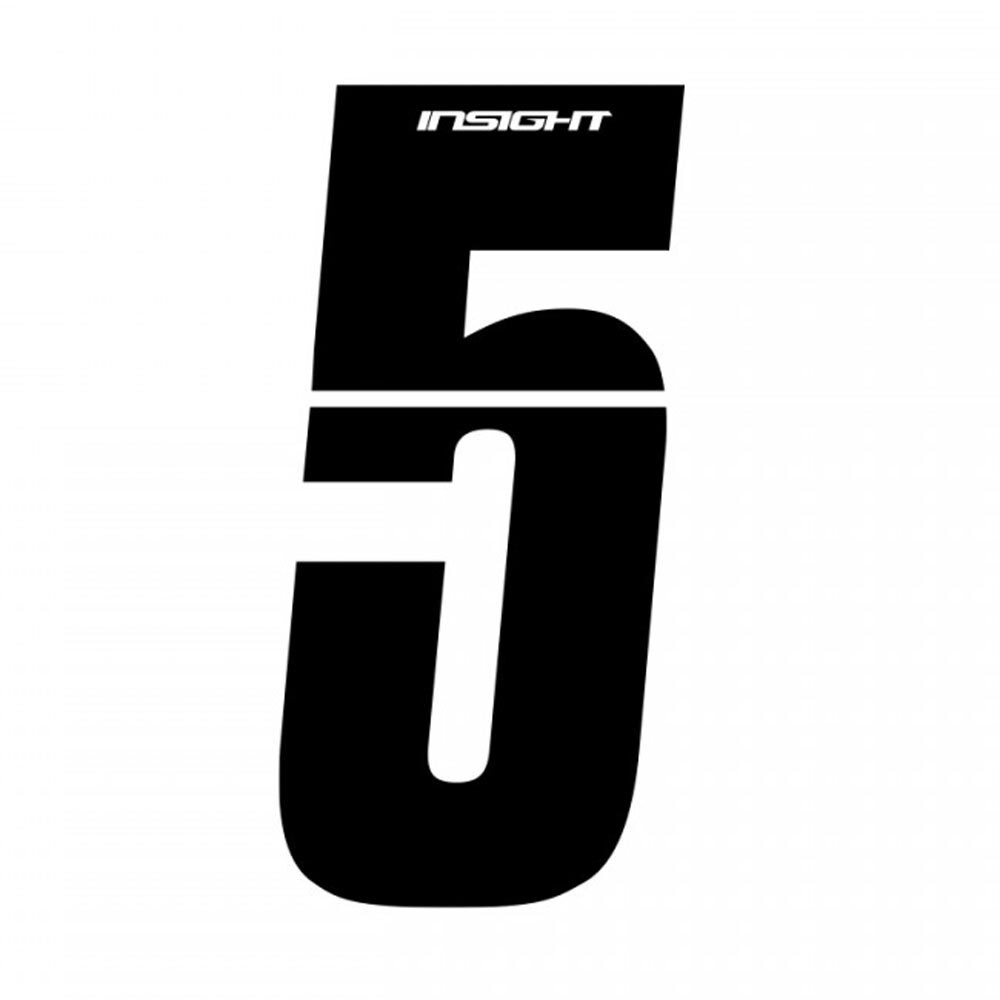 Insight 2" Side Plate Numbers 5 Black