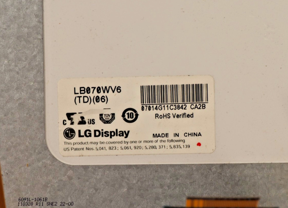 LG Display LB070WV6 (TD) (06) 7" 800×480 Resolution LCD Screen Panel