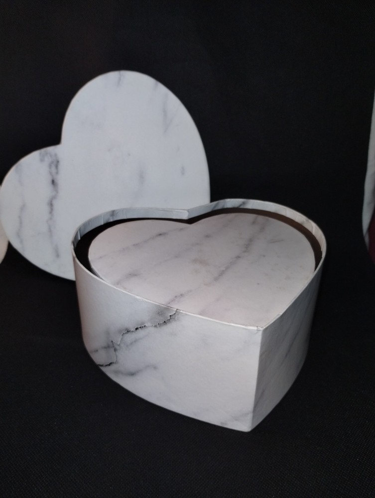 3 Pcs Heart Boxes / Nesting Boxes / Cardboard