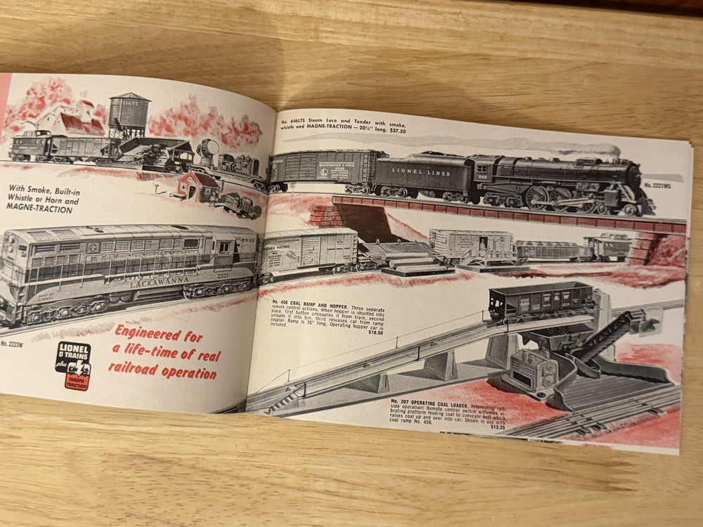 Lionel Catalog 1954 Original mini catalog with outer envelope