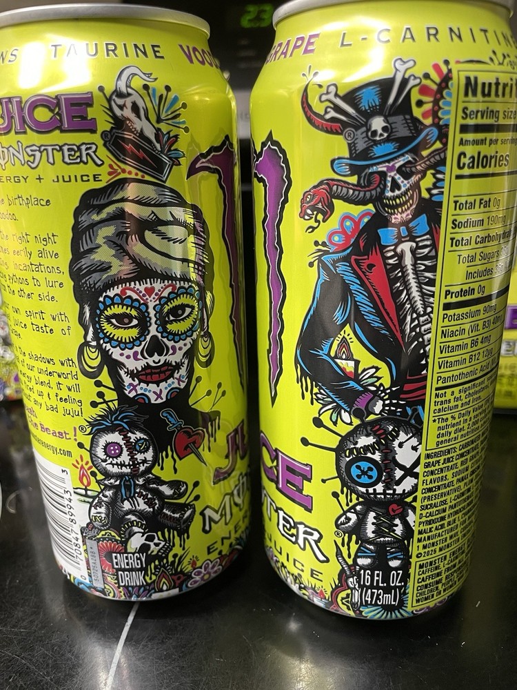 2 Cans Monster Energy Voodoo Grape