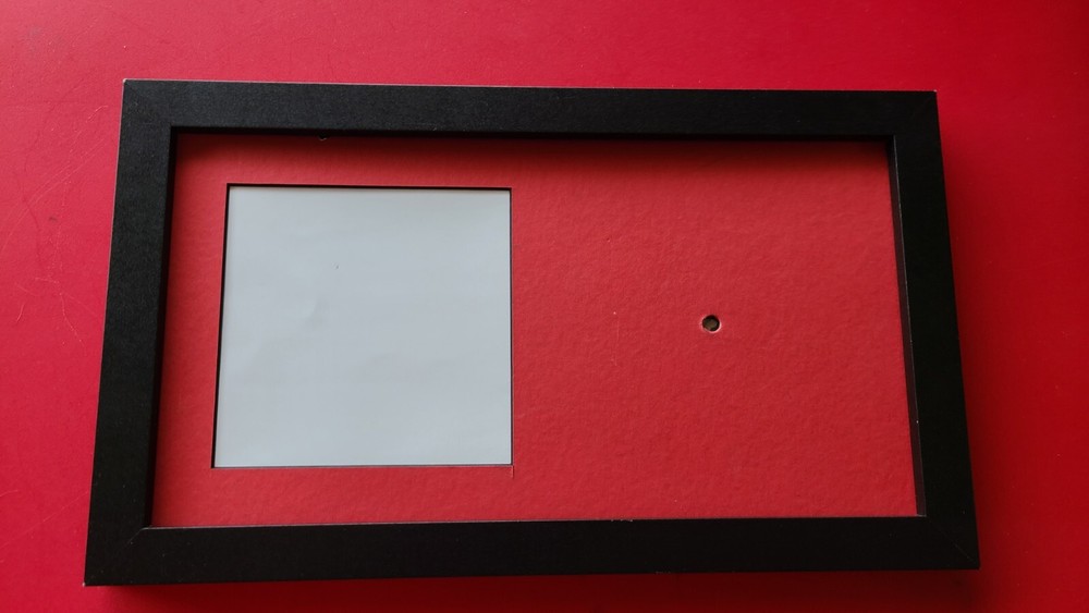 CD Display w/ RED Mat Complete W/ 1" Wide Black Frame 7X12