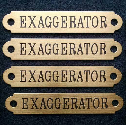 HALTER PLATE XLARGE Solid Brass Custom Engraved Horse ID Name Tag .032"