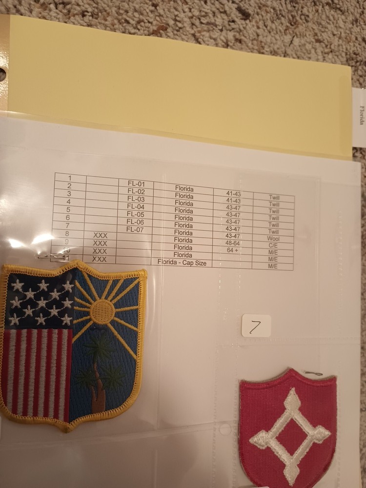 Florida Guard Patch Lot