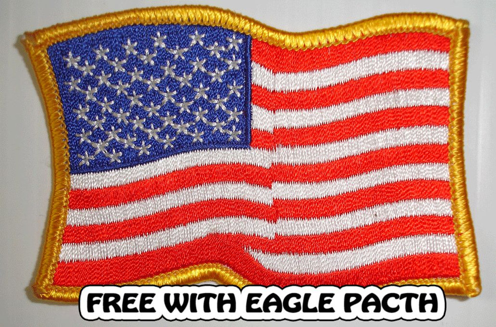 EMBROIDED EAGLE LIVE TO RIDE MOTORCYCLE BIKER BACK PATCH LARGE