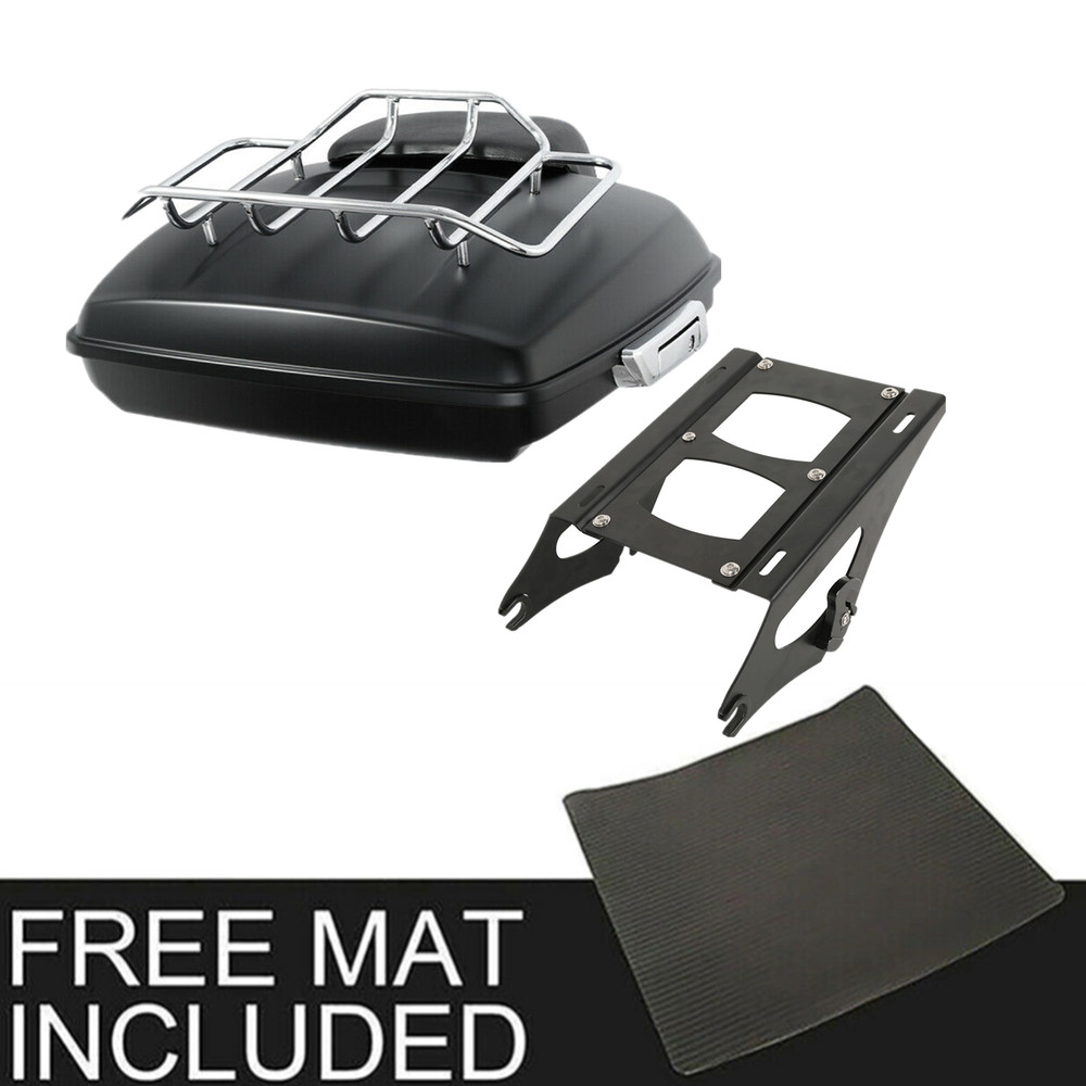 Razor Trunk Backrest Pad Rack Fit For Harley Touring Glide 2014-Up