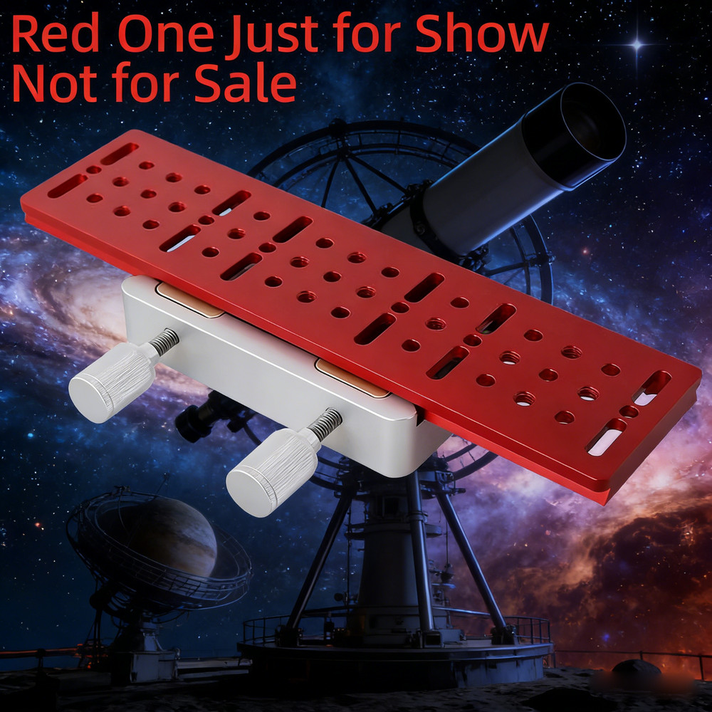 silver Dovetail Clamp Double Fixed Dovetail with Locking Screws for Telescope US