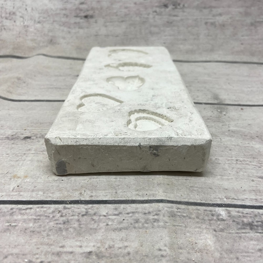 Unbranded Ceramic Open Casting Mold Heart-Shaped Valentine Designs