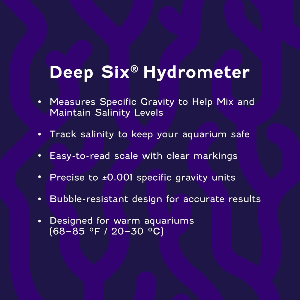 Hydrometer for Aquarium Water Salinity and Specific Gravity Measurement
