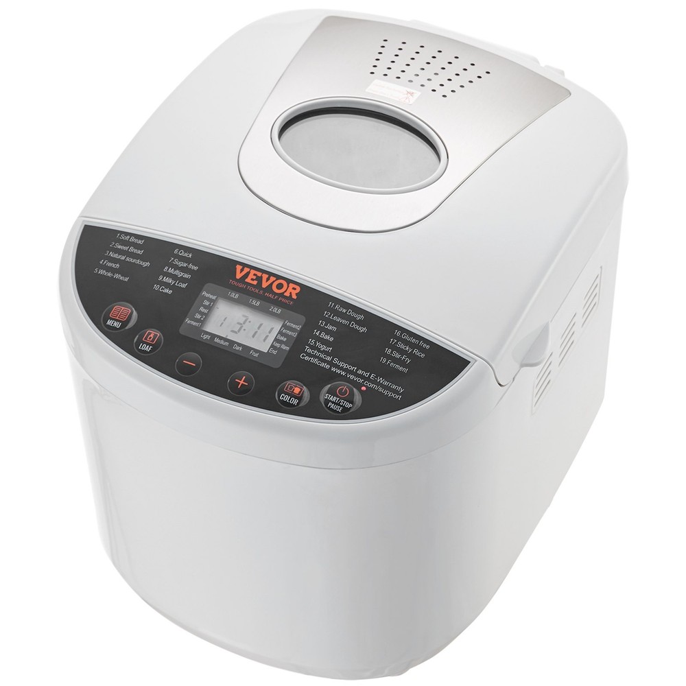 Bread Maker, 19-in-1 2LB Dough Machine, Nonstick Ceramic Pan Automatic Breadmake