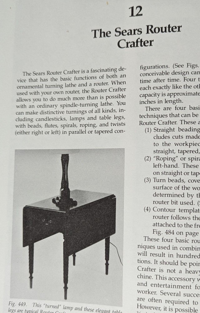 ***VINTAGE 1992 SEARS CRAFTSMAN ROUTER HANDBOOK***BASIC & ADVANCED TECHNIQUES