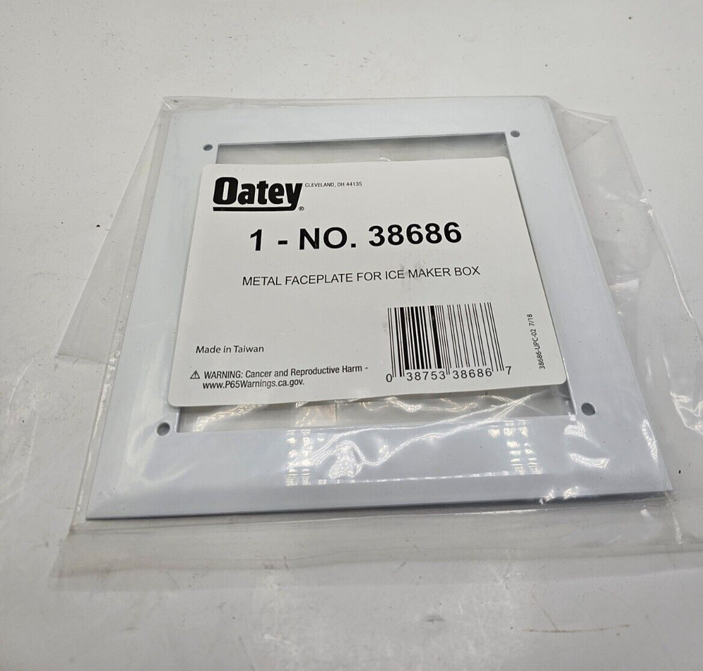 ( QTY 3 ) Oatey 38686 Metal Faceplate Polyester For Ice Maker Box