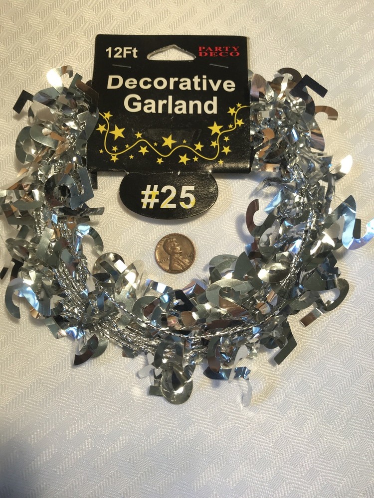 25th Anniversary 12' Decorative Wire Garland