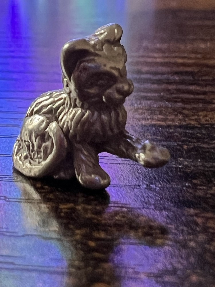 Miniature 925 Solid Silver Cat Kitten