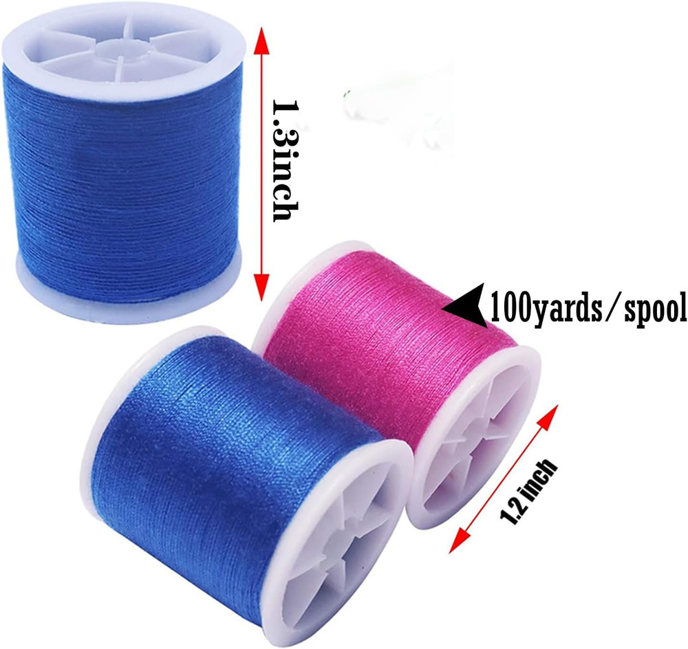 60 Spools Sewing Thread Kits Polyester for Hand & Machine Sewing Total 6000Yards