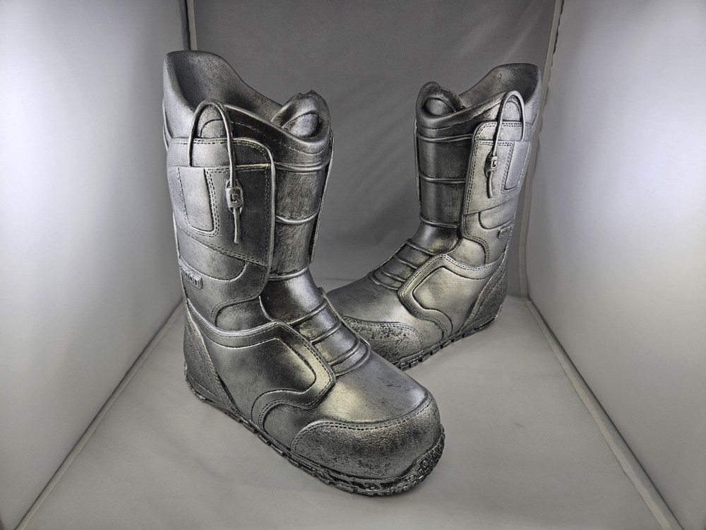 Burton Snowboard Boots (pair) Solid Cast Metal Display Advertisement 9"x4"x10.5"
