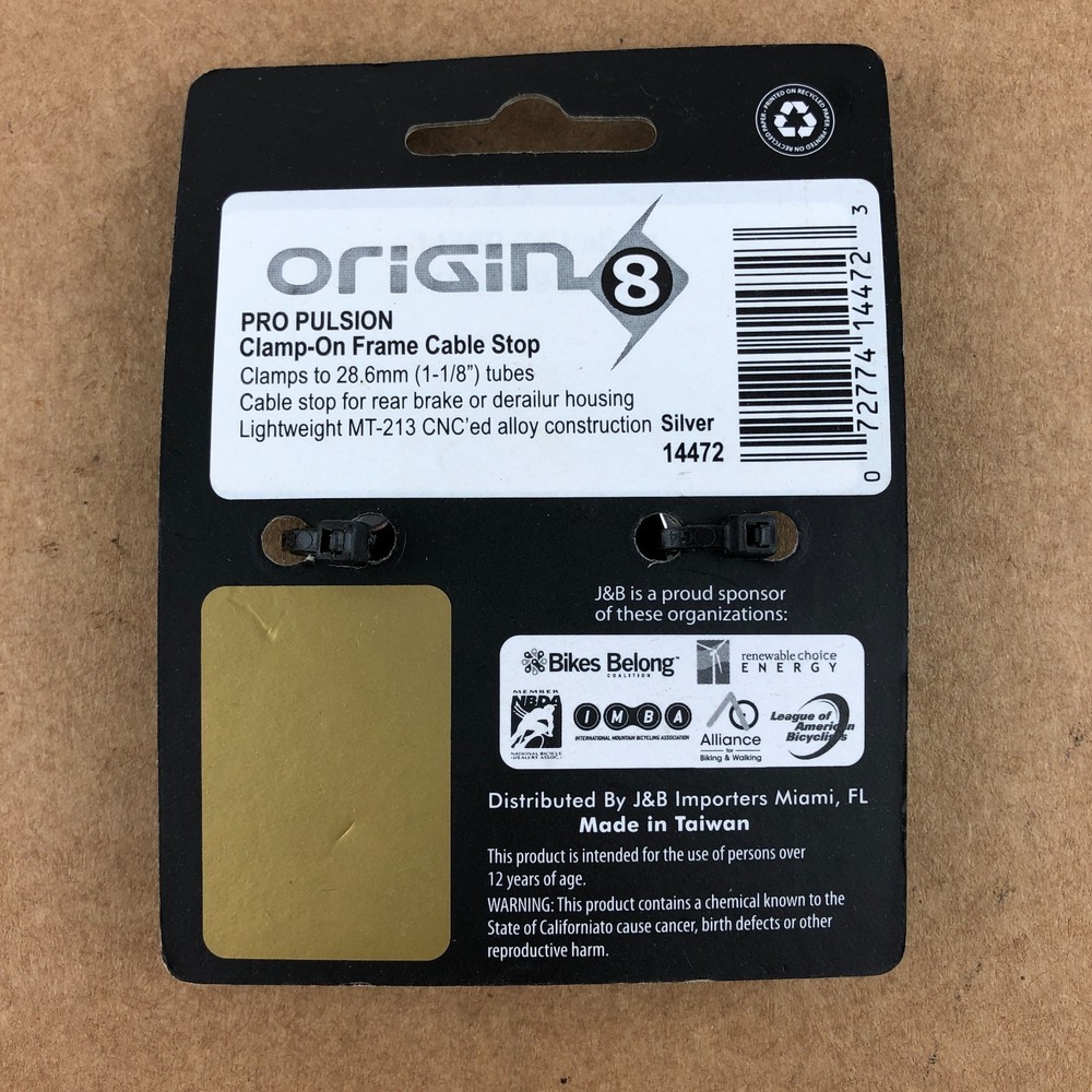 Origin8 Single Cable Housing Stop 28.6mm Silver Pro Pulsion 14472