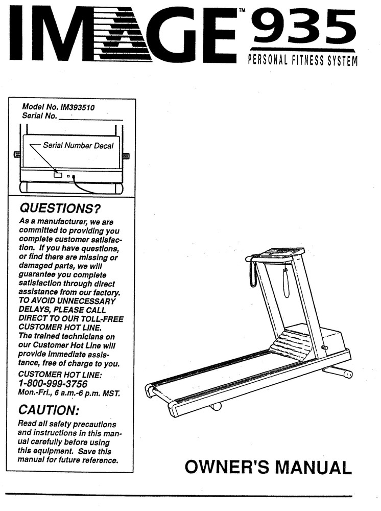 Image 935 - IM393510 Treadmill Owners Manual 102291