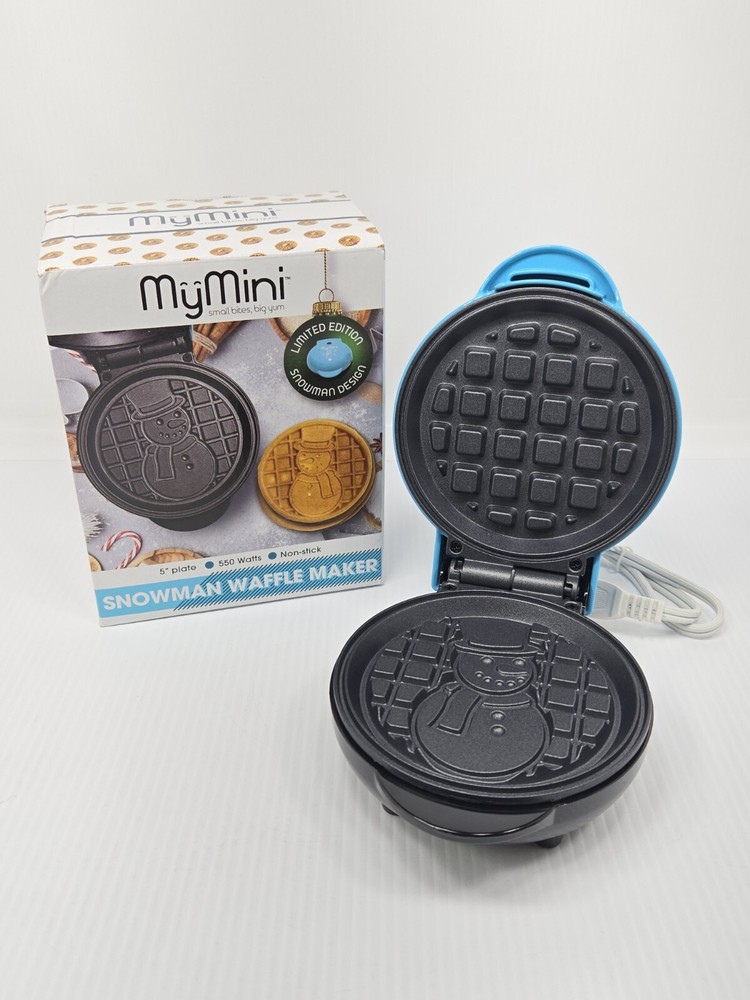 "My Mini" Waffle Maker Snowman Small Waffle 5" Plate