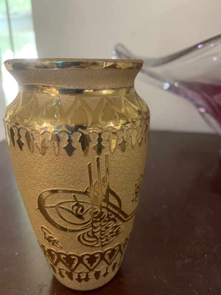 pasabahce Turkisk goldini small vase