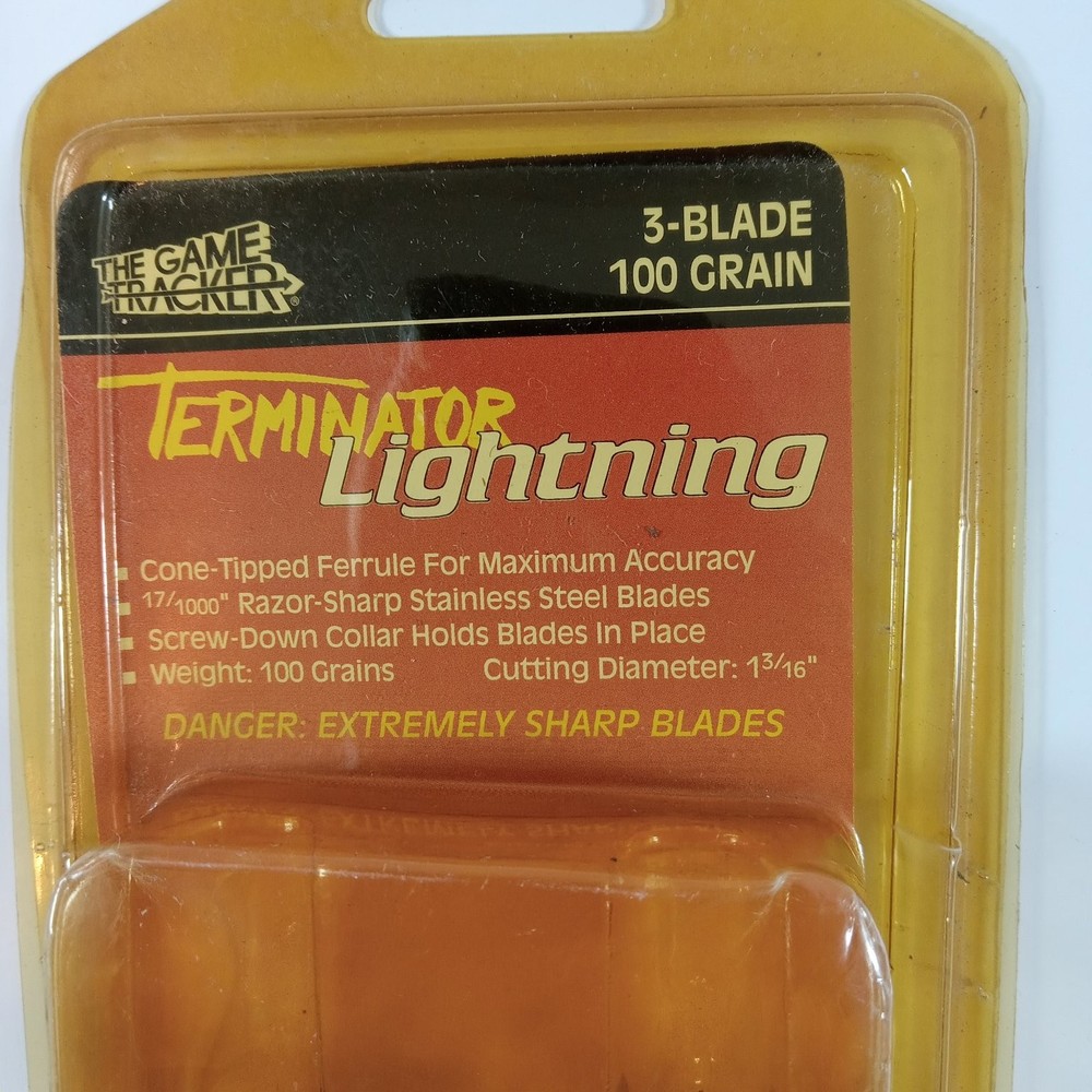 The Game Tracker Terminator Lightning 3-Blade 100 Grain Broadheads