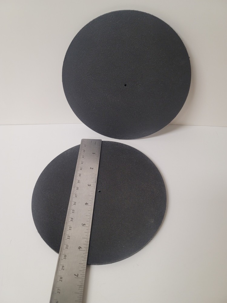 (2 pack) 1/4” King Starboard Black Round Flat Disk Diameter 6.5”