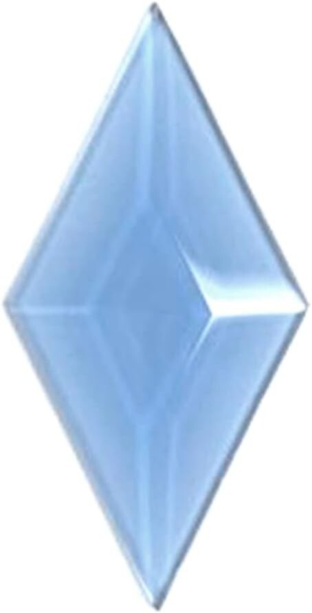 1-3/4"x 3" Blue Diamond Glass Bevel 10Pack