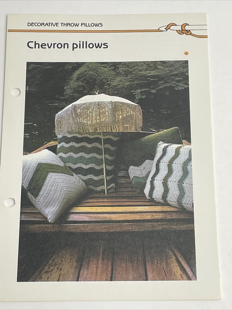 Marshall Cavendish Chevron Pillows  Crochet Pattern