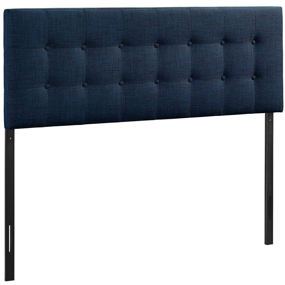Emily Navy Twin Upholstered Fabric Headboard
