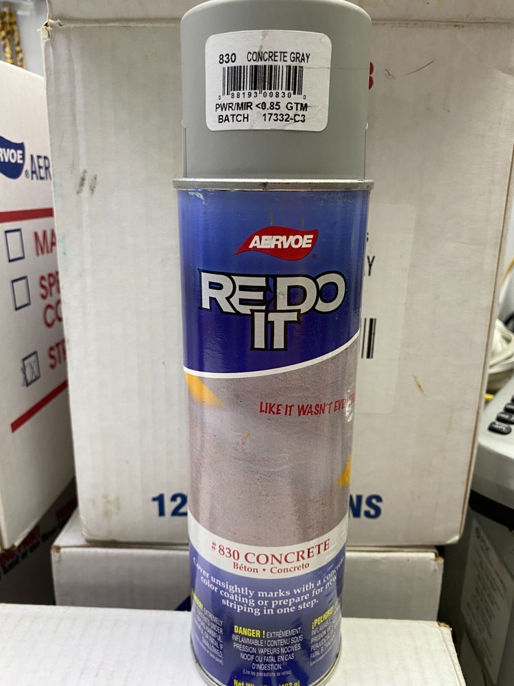 AERVOE REDO IT #830 CONCRETE GRAY STRIPING PAINT CAN