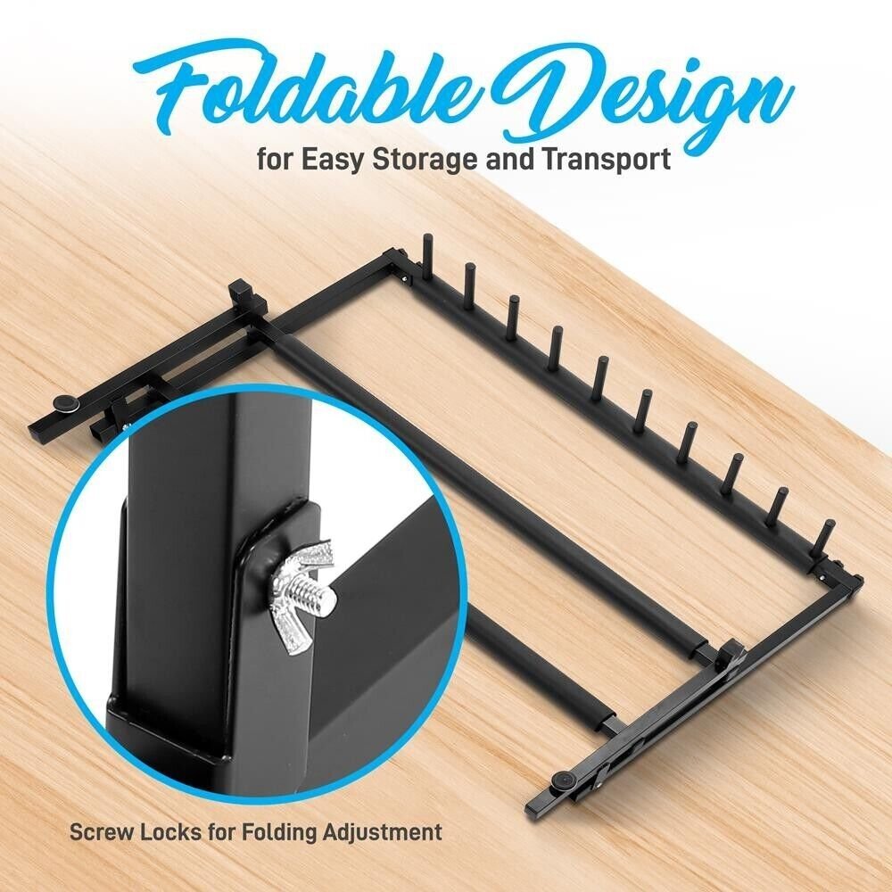 PYLE 9-Space Foldable Guitar Rack stand - Multi-Instrument Floorstand Guitar